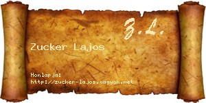 Zucker Lajos névjegykártya